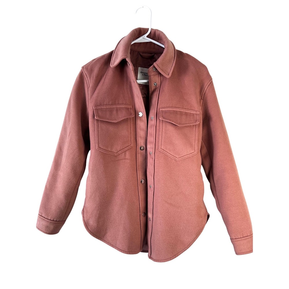 Abercrombie & Fitch Soft Shirt Jacket Shacket Size XS Pink Layers‎ Outdoors.